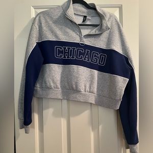 H&M Cropped Quarter Zip “Chicago”